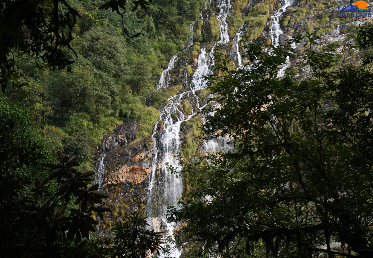 Waterfall in annapurna conservation area - annapurna base camp trekking cost